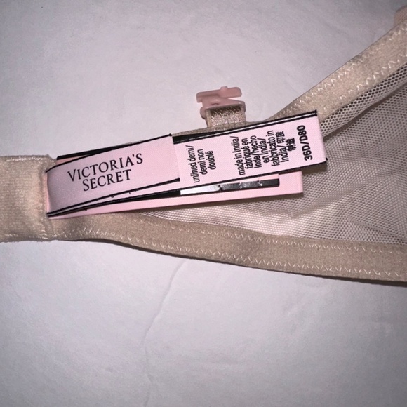Victoria’s Secret unlined Lace Underwire Bra in Soft Beige size 36D NEW - Picture 4 of 16